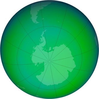 July 2002 monthly mean Antarctic ozone